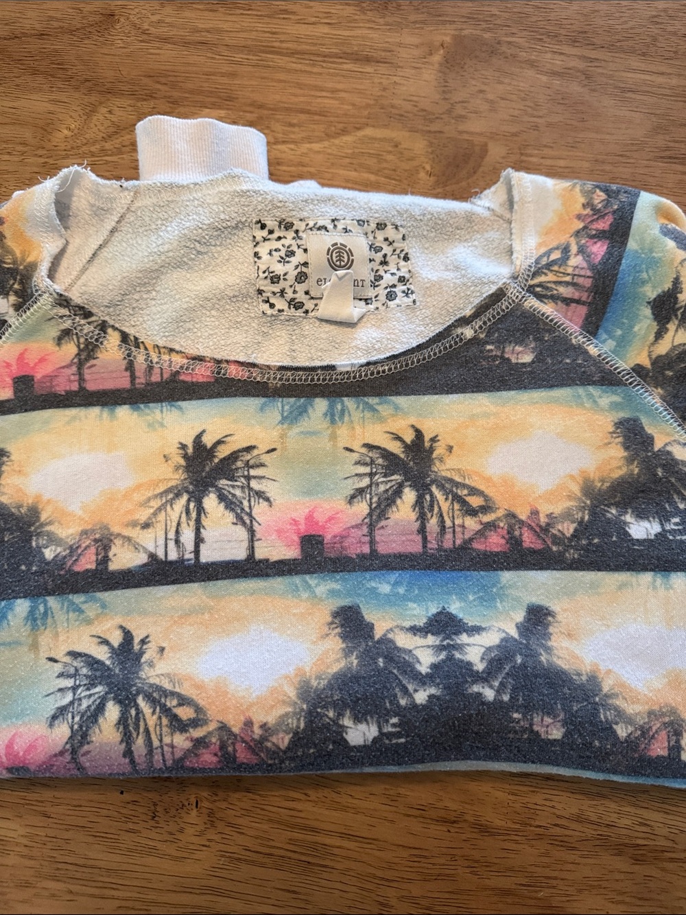 Element Palm-Print Sweatshirt - Pink, Yellow, Blue, Gray
